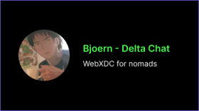 Bjoern - Delta Chat: WebXDC for nomads by wizardamigos_channel